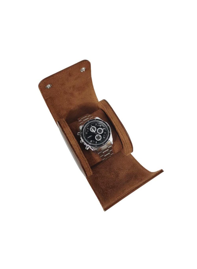 Sweet seven صندوق تخزين ساعات جلدية فاخرة للسفر - علبة ساعة واحدة للرجال - منظم ساعات للتخزين والعرض - مثالي للهدايا في المناسبات الخاصة مثل الذكرى السنوية وأعياد الميلاد - Image 3