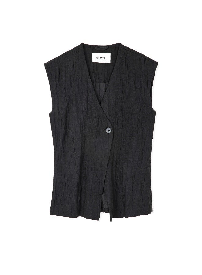 Ipekyol Crinkle-Effect Waistcoat  - Image 4