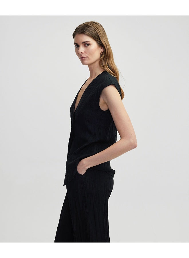 Ipekyol Crinkle-Effect Waistcoat  - Image 5