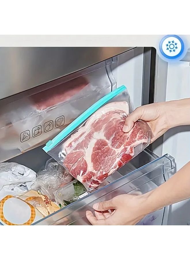 Durable Food Grade Zipper Sealing Bags Large Size 10 Pieces Reusable Storage Pouches - Image 2