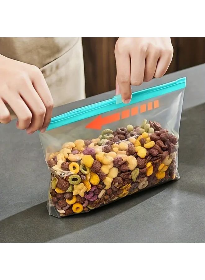 Durable Food Grade Zipper Sealing Bags Large Size 10 Pieces Reusable Storage Pouches - Image 3
