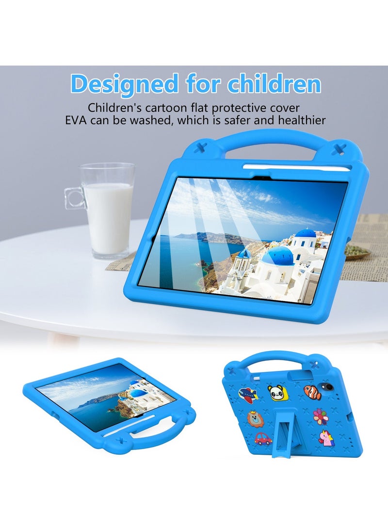 VKL Kids Case Compatible with Samsung Galaxy Tab S11 11 Inch 2025, Lightweight EVA Kids Friendly Shockproof Case Cover with Invisible Bracket, Handle and Shoulder Strap (Sky Blue) - Image 5