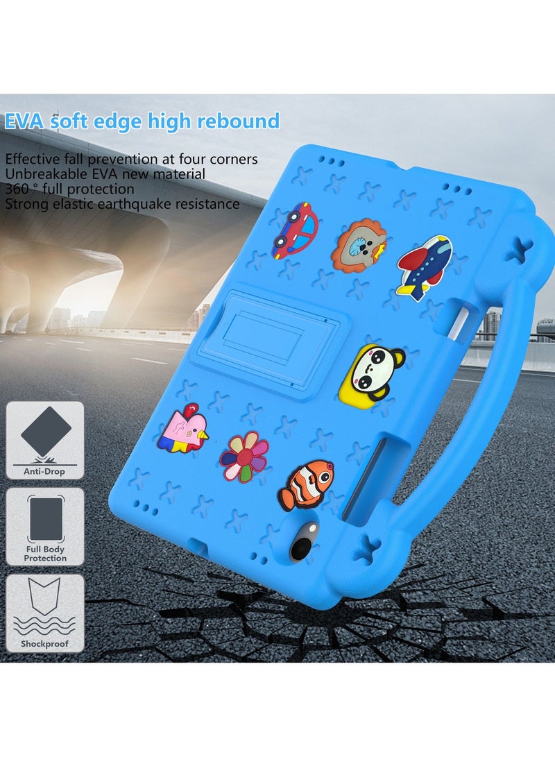 VKL Kids Case Compatible with Samsung Galaxy Tab S11 11 Inch 2025, Lightweight EVA Kids Friendly Shockproof Case Cover with Invisible Bracket, Handle and Shoulder Strap (Sky Blue) - Image 2