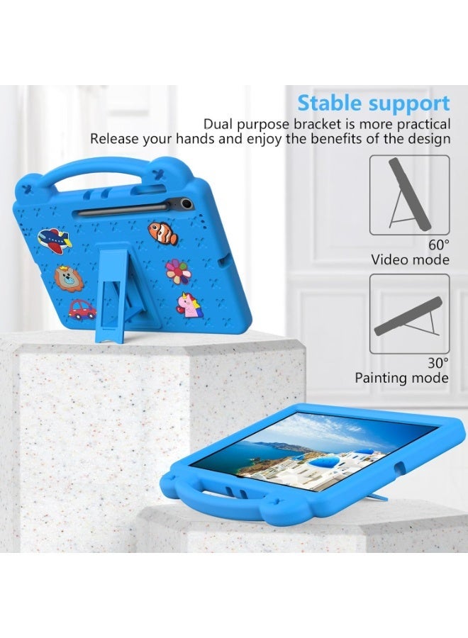 VKL Kids Case Compatible with Samsung Galaxy Tab S11 11 Inch 2025, Lightweight EVA Kids Friendly Shockproof Case Cover with Invisible Bracket, Handle and Shoulder Strap (Sky Blue) - Image 3