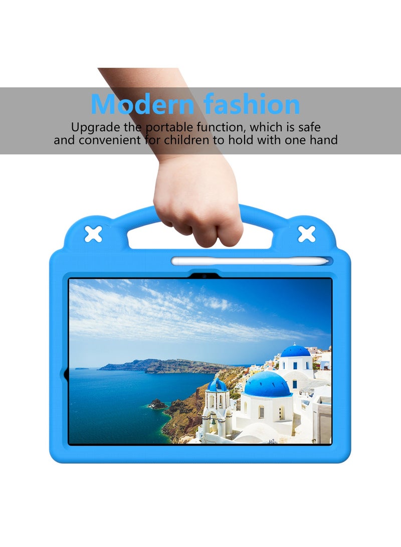 VKL Kids Case Compatible with Samsung Galaxy Tab S11 11 Inch 2025, Lightweight EVA Kids Friendly Shockproof Case Cover with Invisible Bracket, Handle and Shoulder Strap (Sky Blue) - Image 4