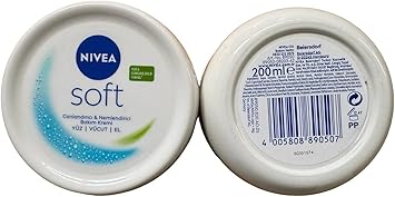 Nivea 3 × 200 مل كريم نيفيا سوفت المرطب للوجه والجسم واليدين بزيت الجوجوبا وفيتامين E - Image 4