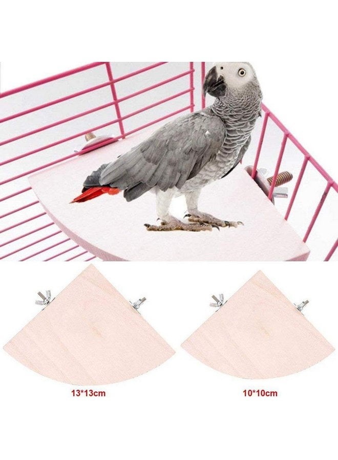 ويليكوم 3 قطع من مجاثم الطيور، قفص الببغاء، منصة خشبية، حامل مجثم الطيور، لعبة الهامستر، منصة القفز، قفص شينشيلا، رف زاوية، سلالم، أغصان خشبية طبيعية، لعبة تمرين للببغاوات والقنفذ - Image 3