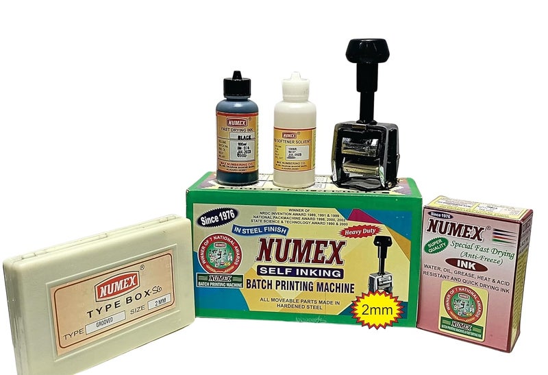 ACGL NUMEX (2mm) Super Fast Heavy Duty Batch Printing Machine (Batch NO., Packing Date, Expiry Date, MUXIMUM Retail Price, NET Weight, Quantity, Size, ETC.) Premium Model-356 (2mm) - Image 1