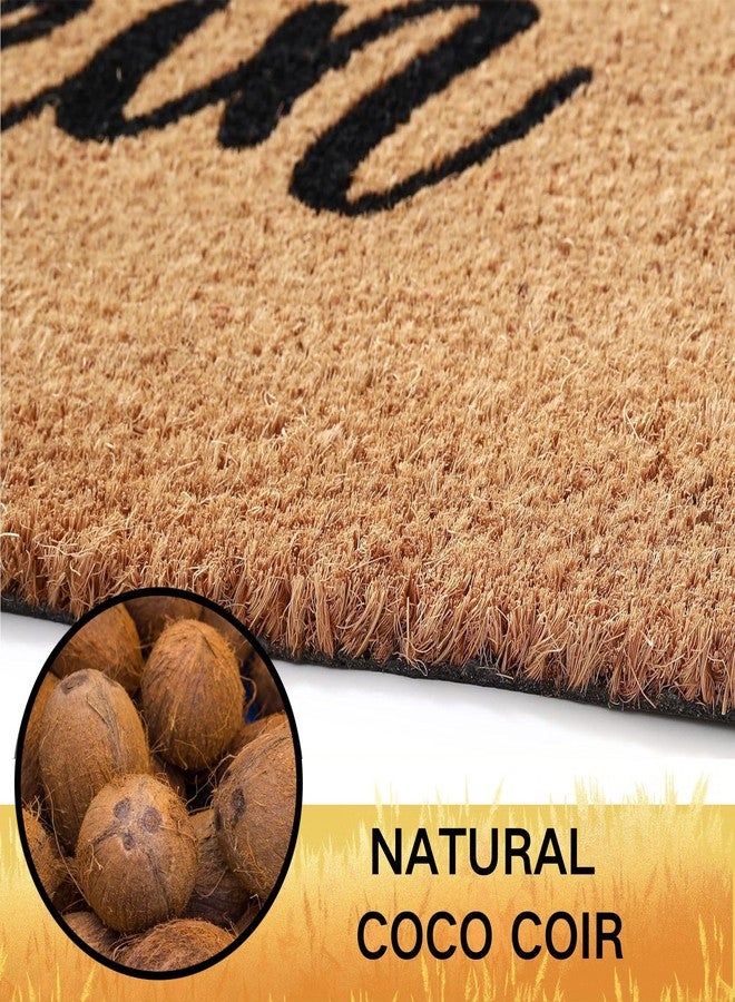 Fallovea Fall Decor Doormat Combo Set, Welcome Coco Coir Welcome Mat + 28" x 43" Orange and Black Plaid Rug, Autumn Thanksgiving Front Porch Entryway Decor Floor Mat - Image 4