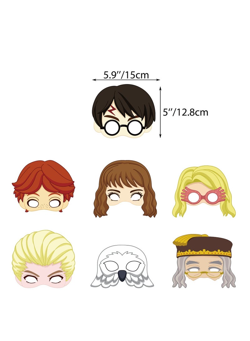 general 12PCS Harry Potter Half Face Mask Set - Wizarding World Party Favors with Elastic Cords Ideal for Kids Adults - Image 2