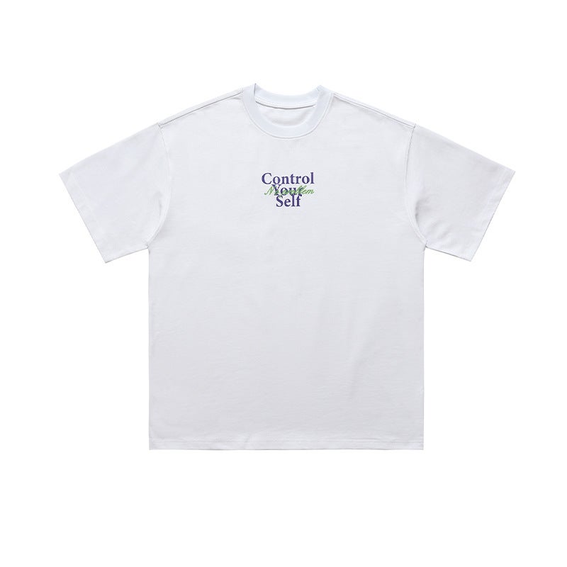 Vivgae New Original Street Short Sleeve Simple Printing Design Loose Men'S T-Shirt Men'S And Women'S All-Match - Image 1