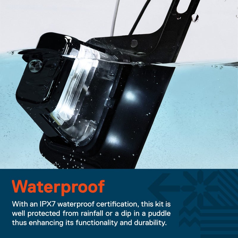 ONLINE LED STORE True Mods Black LED License Plate Light for Boat Trailer [Steel Bracket Mount] [DOT FMVSS 108] [SAE L] 12V DC Waterproof Universal Submersible Tag Lamp for Car Work Utility Flat Bed Box Semi Truck RV - Image 4