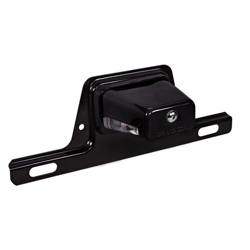 ONLINE LED STORE True Mods Black LED License Plate Light for Boat Trailer [Steel Bracket Mount] [DOT FMVSS 108] [SAE L] 12V DC Waterproof Universal Submersible Tag Lamp for Car Work Utility Flat Bed Box Semi Truck RV - Image 1