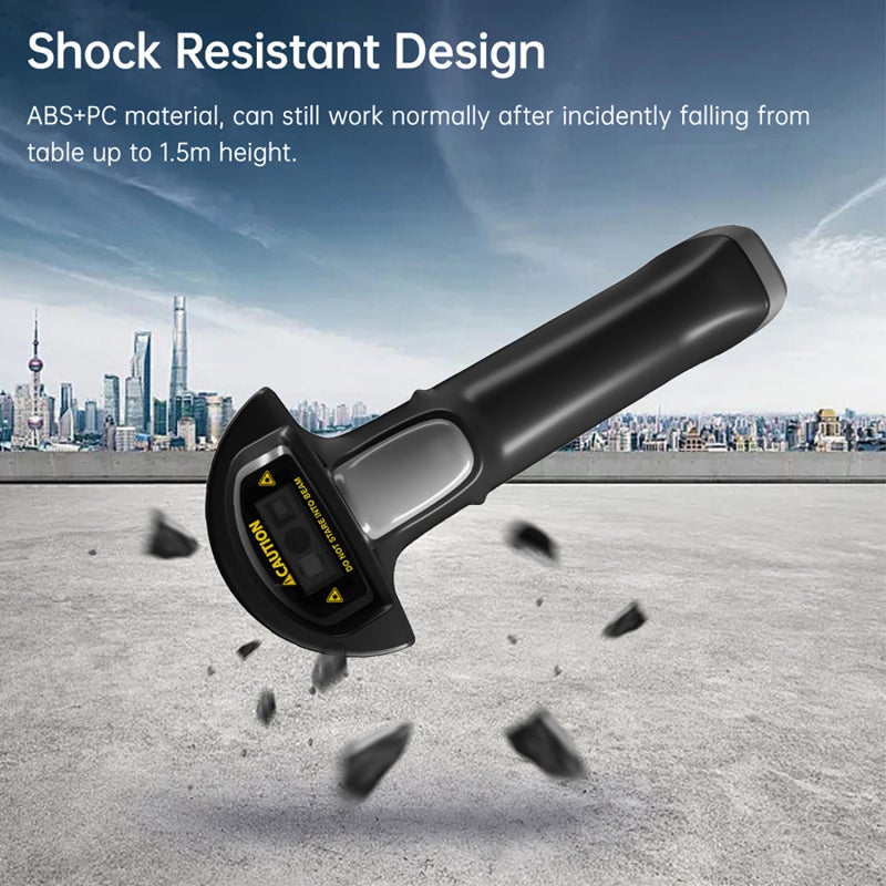 Wireless Barcode Scanner: 1D 2D Qr Code Scanner - High Speed Scanning 3 Connection Modes 10000 Barcode Storage Capacity for Supermarket Retail Warehouse Logistics - Image 4
