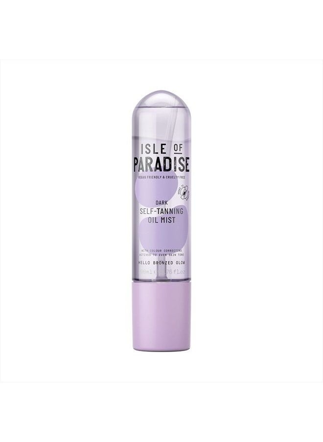ISLE OF PARADISE Self Tanning Oil Mist, Dark (Bronzed Glow) - Color Correcting Self Tan Spray, Vegan, Cruelty Free, 6.76 Fl Oz  - Image 1