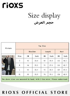 RIOXS Men's 4 Pieces Fashion Loose Blazer Suit Two Buttons Loose Blazer Jacket & Long Straight Blazer Pants & Short Sleeve White Shirt & Black Tier for  Prom Fashion Party or Daily Wear  - Image 4