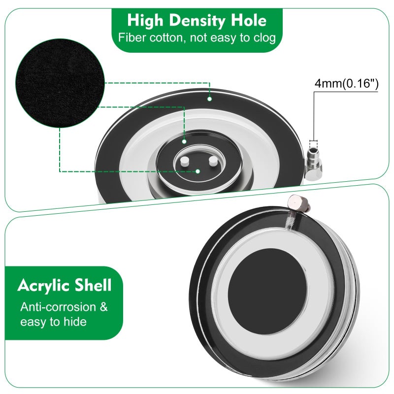 hygger Air Stones for Aquariums, Transparent Acrylic Fish Tank Bubbler Kit with Air Tube, Ultra Silent Bubble Stone Super-High Dissolved Oxygen Diffuser for Aquarium Fish Tank and Hydroponic - Image 2