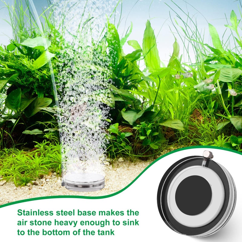 hygger Air Stones for Aquariums, Transparent Acrylic Fish Tank Bubbler Kit with Air Tube, Ultra Silent Bubble Stone Super-High Dissolved Oxygen Diffuser for Aquarium Fish Tank and Hydroponic - Image 4