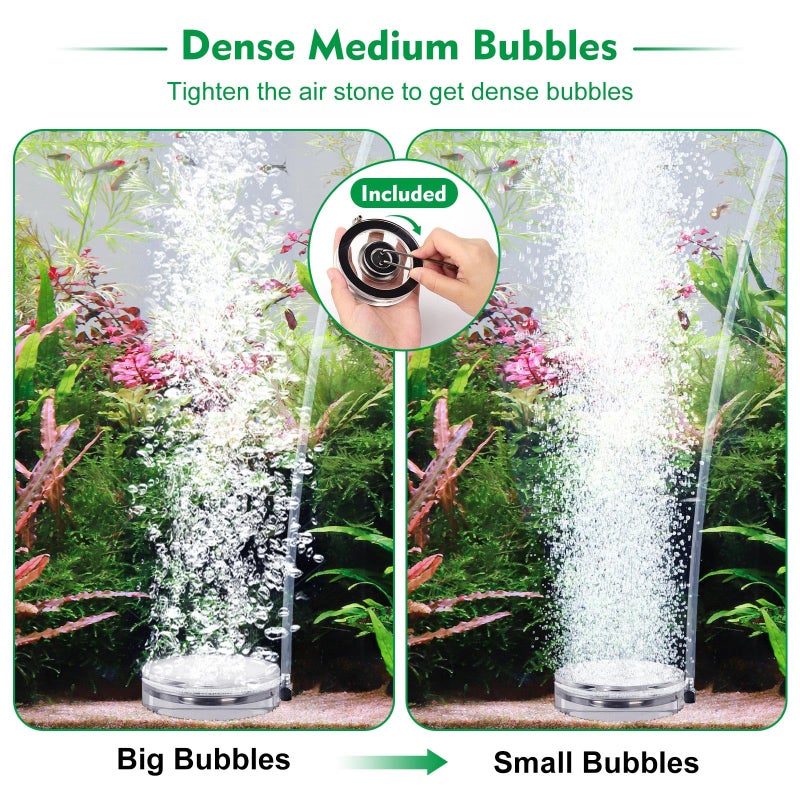 hygger Air Stones for Aquariums, Transparent Acrylic Fish Tank Bubbler Kit with Air Tube, Ultra Silent Bubble Stone Super-High Dissolved Oxygen Diffuser for Aquarium Fish Tank and Hydroponic - Image 3