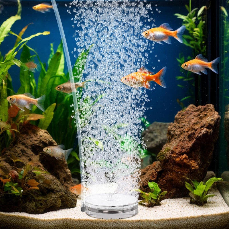 hygger Air Stones for Aquariums, Transparent Acrylic Fish Tank Bubbler Kit with Air Tube, Ultra Silent Bubble Stone Super-High Dissolved Oxygen Diffuser for Aquarium Fish Tank and Hydroponic - Image 1