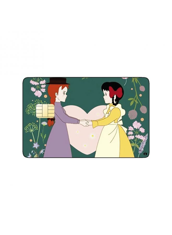 RKN PRINTED BANK CARD STICKER Anne And Diana From Of Green Gables Anime - Image 1