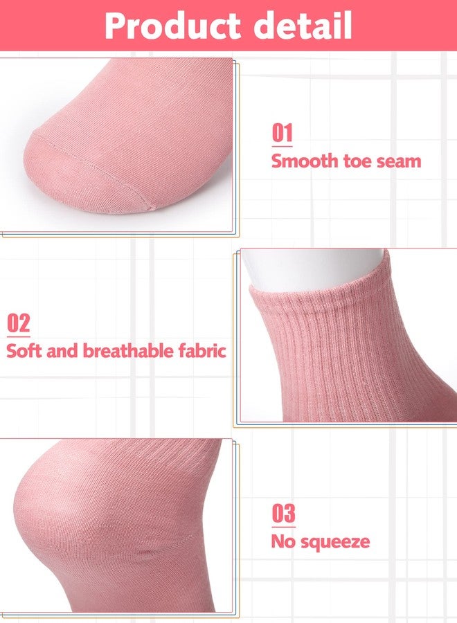 JaGely 60 Pairs Women's Crew Socks Bulk Operation Christmas Winter Church Gifts Solid Color Cotton Colorful Athletic Stretch Slouch Casual Sock for Christian Charity Donation Supplies Holiday Giving - Image 4