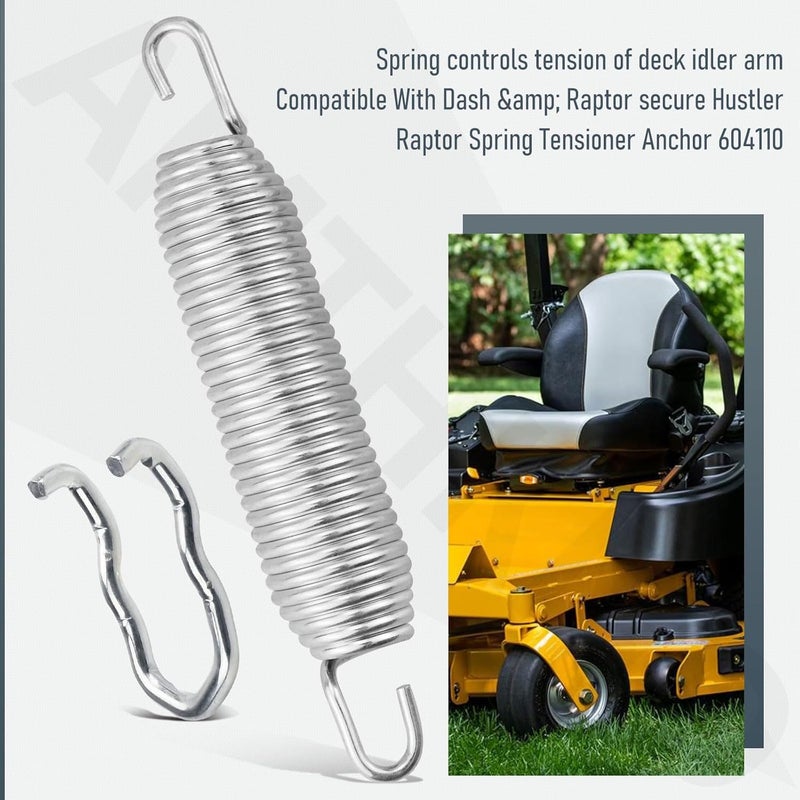 AMTHKNO 607616 1 x 6.75 Mower Deck Idler Tension Spring, Compatible with Hustler Raptor Fastrak/Zero Turn Lawn Mower, Replace Model 607616, 122388, 604291 - Fits 938043 938795 938779 940403 Model. - Image 3