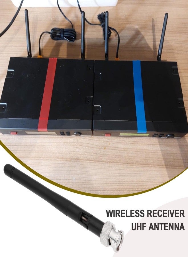 هوائيات ECSiNG UHF سوداء اللون مصنوعة من مادة ABS، هوائيات راديو، هوائيات ميكروفون لاسلكي متوافقة مع جهاز استقبال Sennheiser EW100 EW300 EW500 G3 مع موصل BNC (عبوة من قطعتين) - Image 2