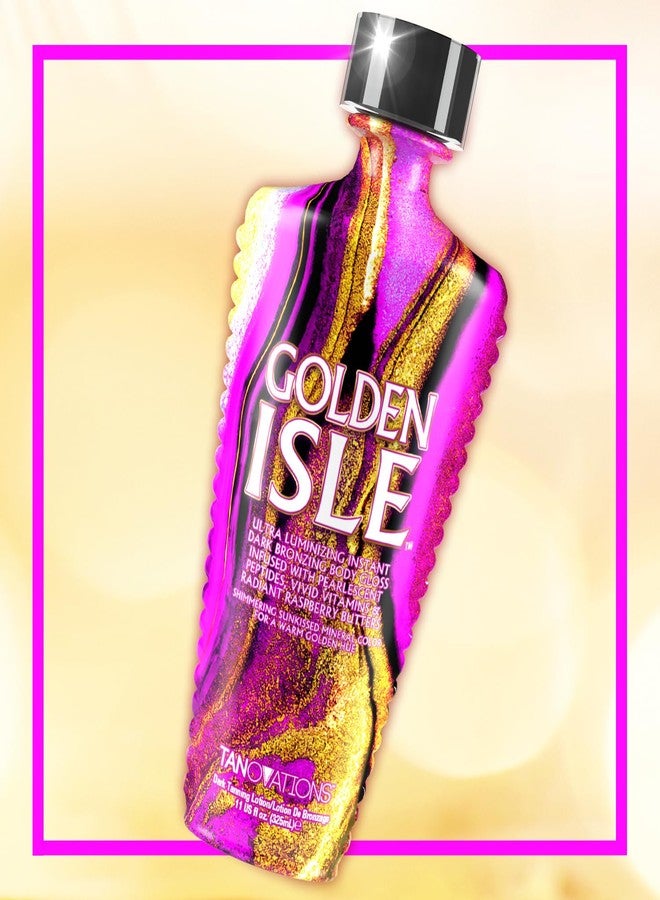 ED HARDY Tanovations Golden Isle - Indoor/Outdoor Glistening Natural Bronzer Radiant Glowing Gold of Pleasure Oil Hydration Improving Dark Tanning Lotion - Image 4