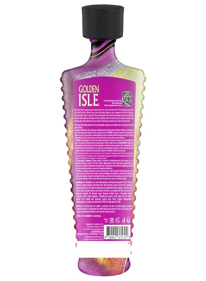 ED HARDY Tanovations Golden Isle - Indoor/Outdoor Glistening Natural Bronzer Radiant Glowing Gold of Pleasure Oil Hydration Improving Dark Tanning Lotion - Image 2