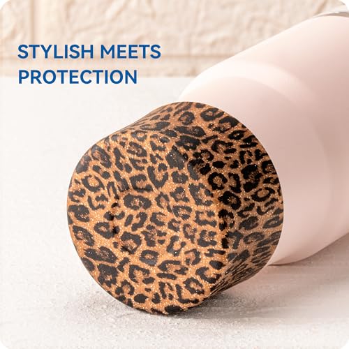 Prurex Silicone Boot for Stanley Quencher Tumbler20/30/40oz & IceFlow 20/30oz,Owala Tumbler 24/40 oz,Hydro Flask 12-24oz,-Non-Slip Bottom Protector for Bottom size 2.8-2.95" BPA-Free Cup Sleeve(Gold Leopard) - Image 5