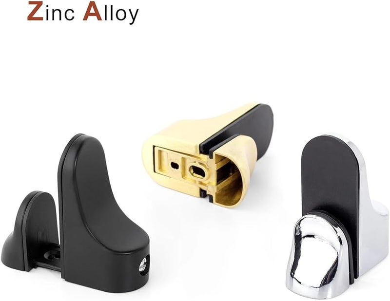 Gold Glass Clamp Bracket Floating Wall Shelf Support Adjustable Metal Clips 6 Pieces - Image 5