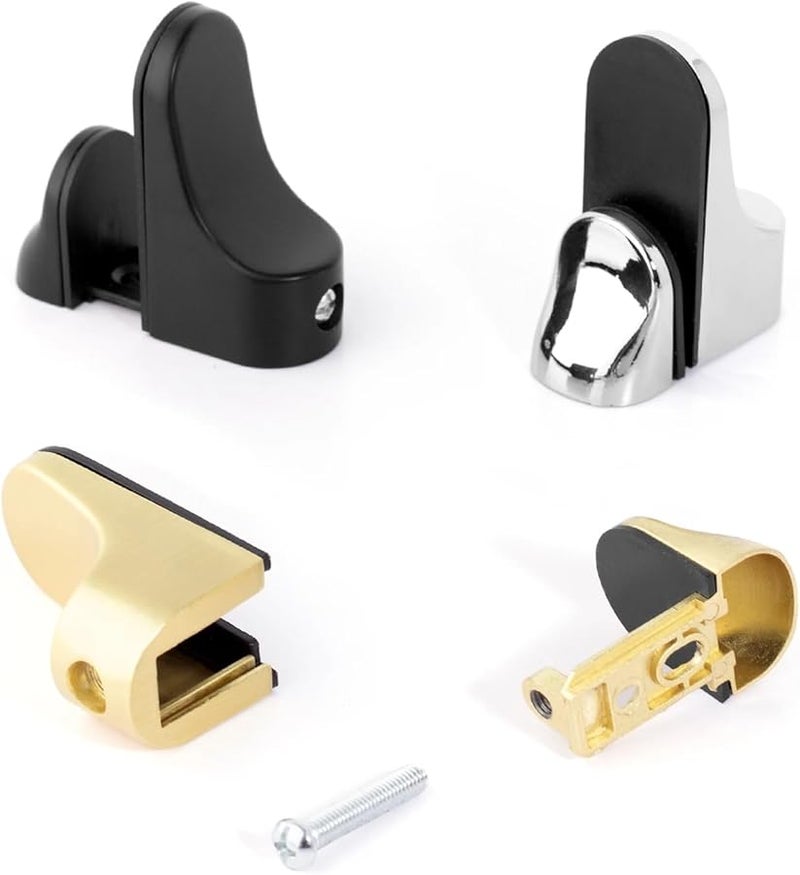 Gold Glass Clamp Bracket Floating Wall Shelf Support Adjustable Metal Clips 6 Pieces - Image 4