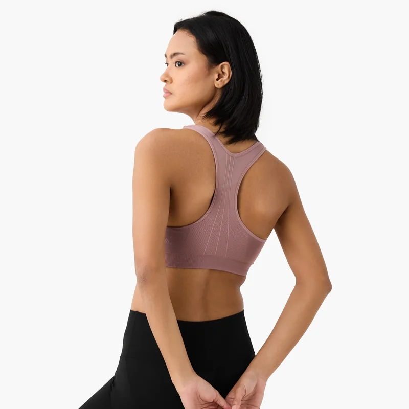 ADOT by Splash Textured Racerback Sports Bra with Scoop Neck
