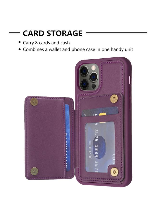 Zaboon Case For iPhone 12 / 12 Pro Grid Card Slot Holder Phone Case - Image 4