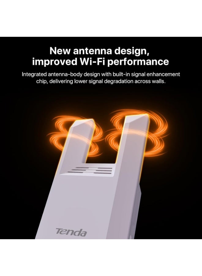 Tenda WiFi Extender N300, WiFi Extender Signal Booster, with Ethernet Port, Up to 800 Sq. Ft.,Single Band WiFi Booster, Repeater Mode&AP Mode,Easy Setup,2.4GHz only white - Image 2