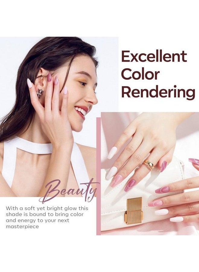 modelones - Poly Nail Gel Set 6 Colors Peach Pink Burgundy Red Skin Tone Poly Extension Gel Nail Enhancement Builder Nail Gel Red Collection French Manicure Diy Home Salon Beauty Gift - Image 1