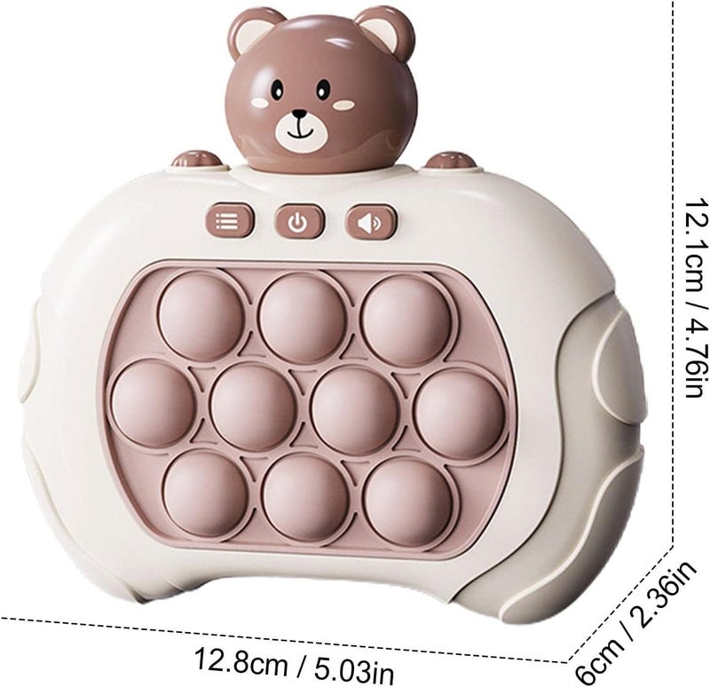 MAKINGTEC Button Puzzle Game Machine, Bear, Sensory Fidget Toys, Game Controller Bubble Sensory Fidget Toy, Stress Anxiety Relief Sensory Toys for Kids and Adults - Image 2