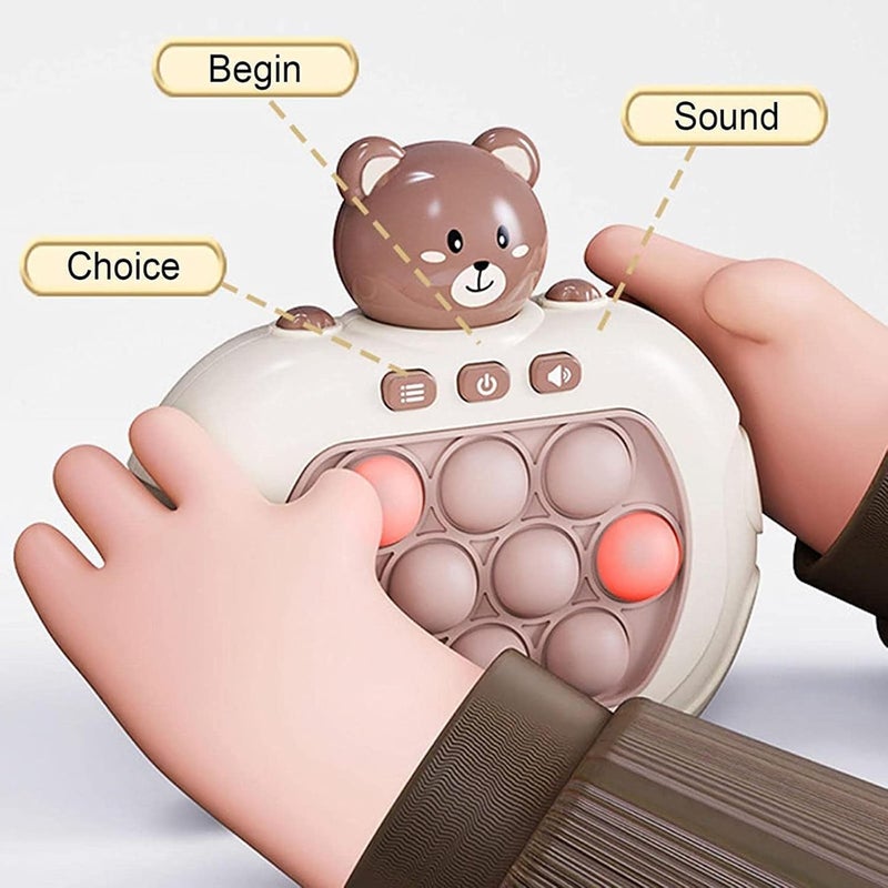 MAKINGTEC Button Puzzle Game Machine, Bear, Sensory Fidget Toys, Game Controller Bubble Sensory Fidget Toy, Stress Anxiety Relief Sensory Toys for Kids and Adults - Image 4