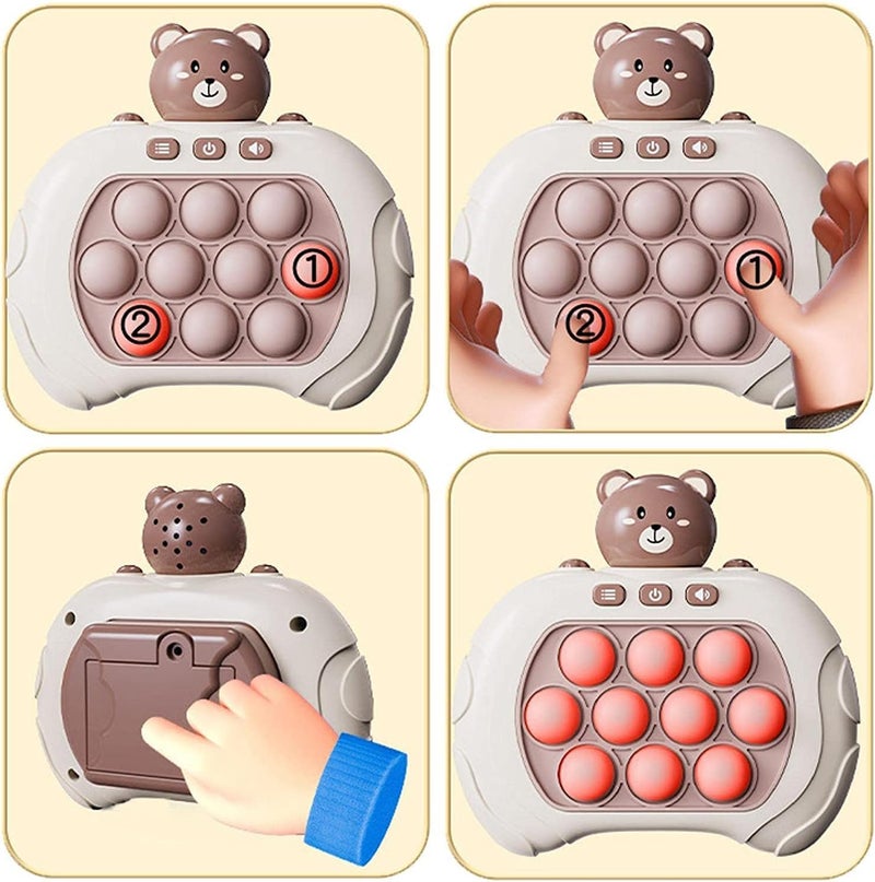 MAKINGTEC Button Puzzle Game Machine, Bear, Sensory Fidget Toys, Game Controller Bubble Sensory Fidget Toy, Stress Anxiety Relief Sensory Toys for Kids and Adults - Image 3