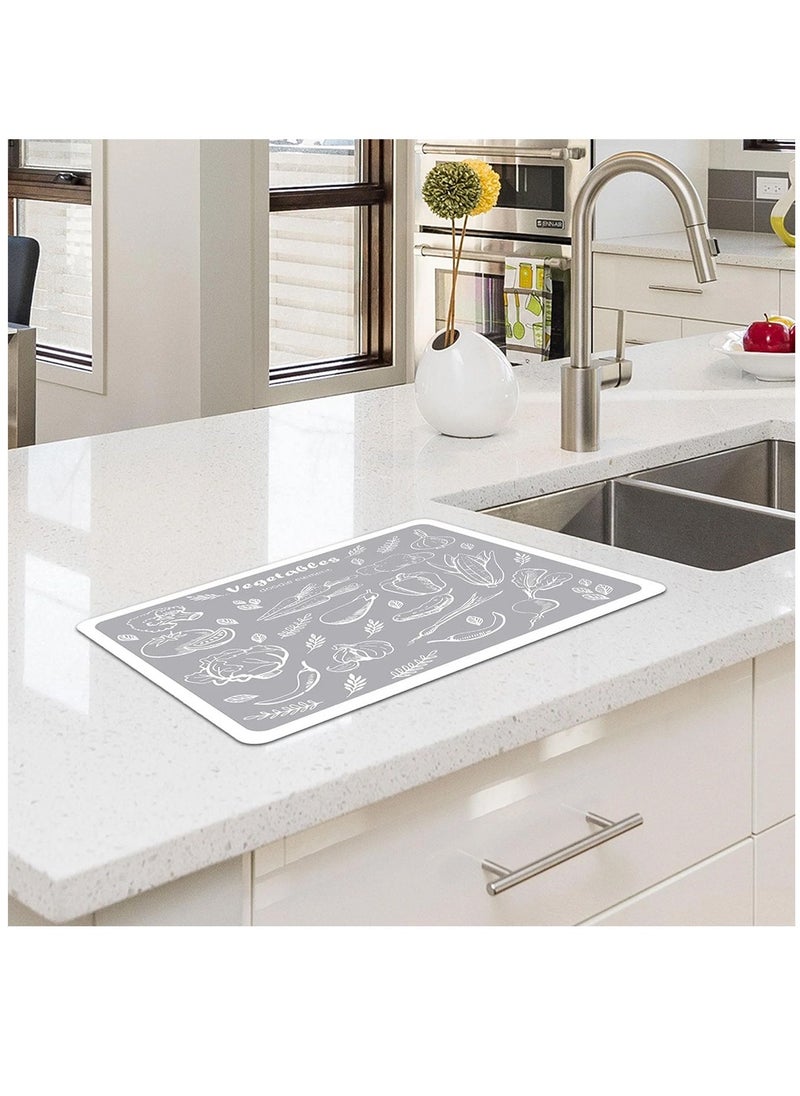 Arabest - Coffee Mat, Coffee Machine Drying Mat with Non-Slip Rubber Bottom, Quick-Drying Mat for Coffee Machine, Kitchen, Sink, Tableware (White) - Image 1