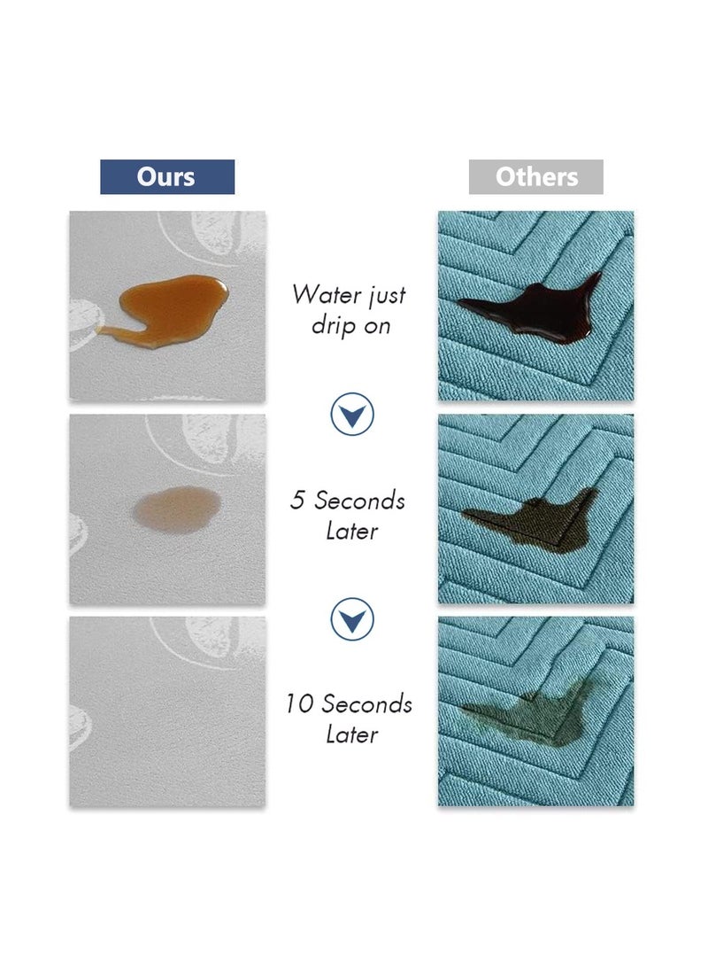 Arabest - Coffee Mat, Coffee Machine Drying Mat with Non-Slip Rubber Bottom, Quick-Drying Mat for Coffee Machine, Kitchen, Sink, Tableware (White) - Image 1