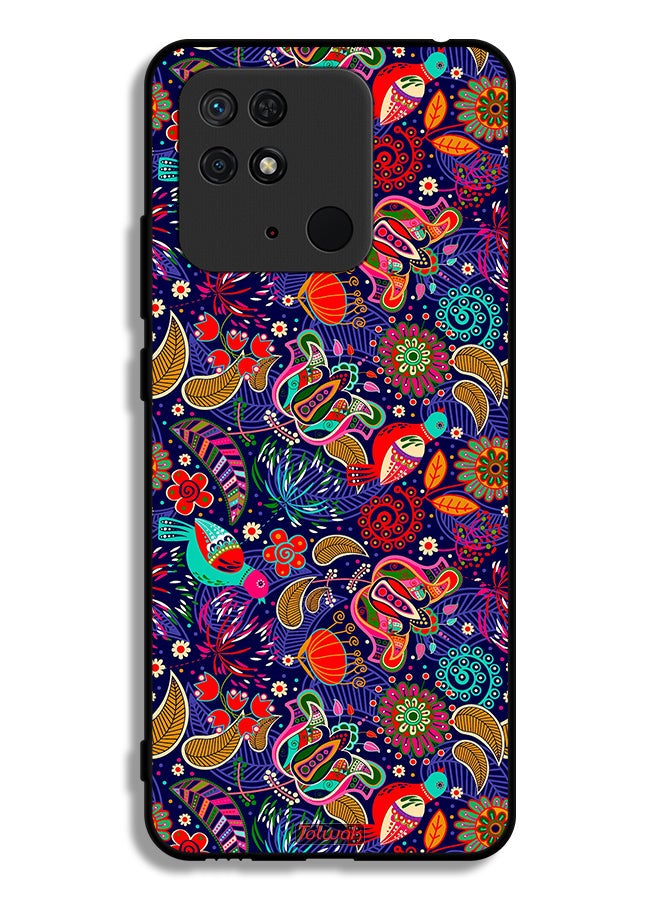 Tolwak Xiaomi Redmi 10C Protective Case Cover Pattern Colorful Birds Leaf Flowers - Image 2