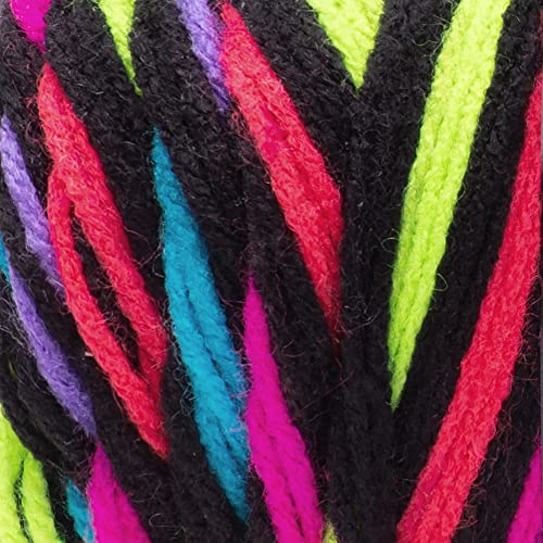 Red Heart Super Saver Jumbo Neon Stripe Yarn - 2 Pack of 283g/14oz - Acrylic - 4 Medium (Worsted) - 482 Yards - Knitting/Crochet - Image 3