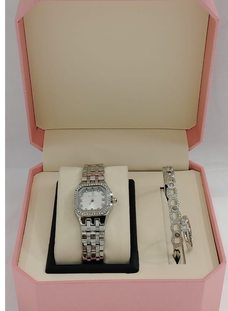 ساعه نسائي استيل استيل درجه اولى