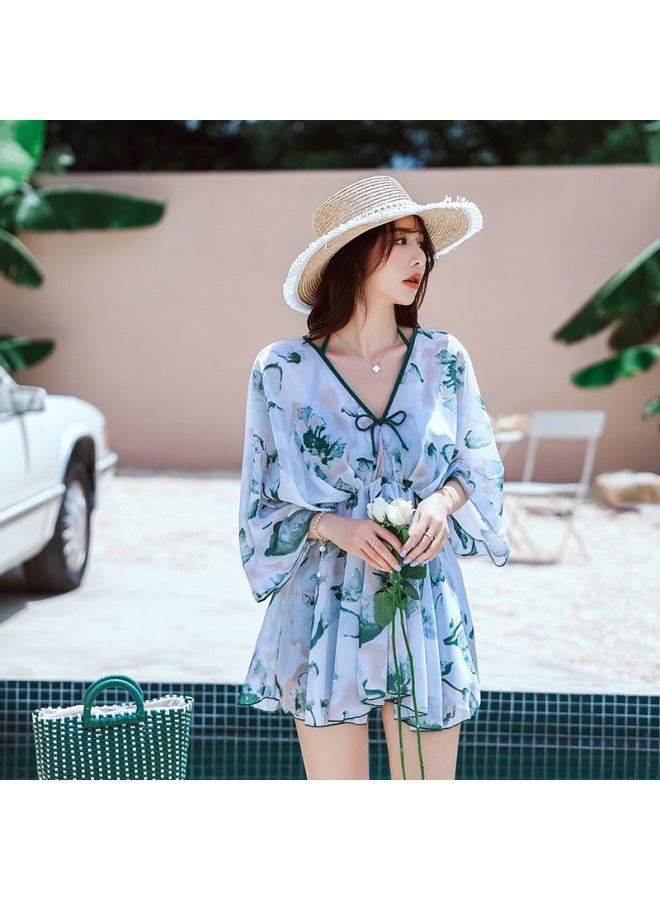 Loquat Couples Swimsuit Couple's Hot Spring Swimsuit Beach Suit Summer Water Park Swimsuit For Women-Color:Women's Ocean Green-Size:XXL - Image 1