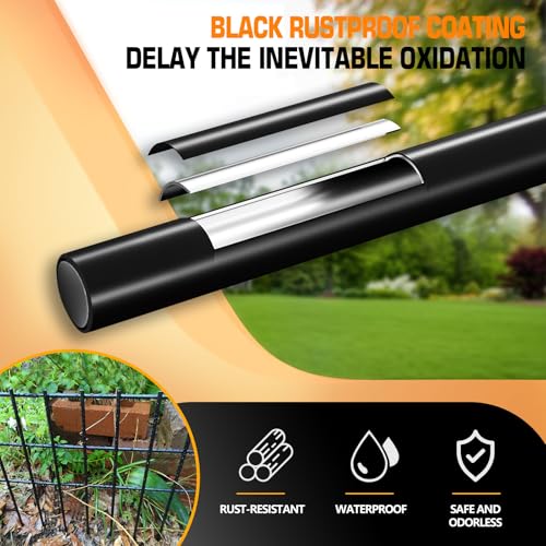 KYATE 14 Panels Dog Digging Fence Barrier, 19.83ft(L) X 13in(H) Animal Barrier Fences, No Dig Defense Rabbits Fencing for Garden Outdoor Yard Deck Bottom Blocke - Image 4