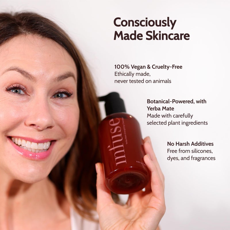 Infuse Non-Stripping Cleanser for Mature Skin | Makeup remover | pH Balanced, Hydrating Gentle Face Wash with Yerba Mate Antioxidants | The Foundation of Your Prime Ritual - Image 5