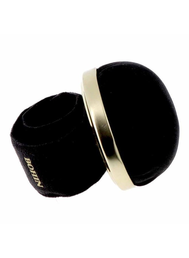 BOHIN Adjustable Snap Bracelet, Black Sewing Pin Cushion - Image 1