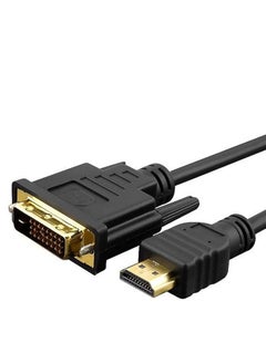HDMI Input to DVI D 24+1 Pin Output Cable Adapter for Display, DVI-D Male to HDMI Male High Speed Support 1080P Full HD (1.5 m)
